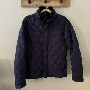 Scotch & Soda Men’s Quilted Navy Coat Large